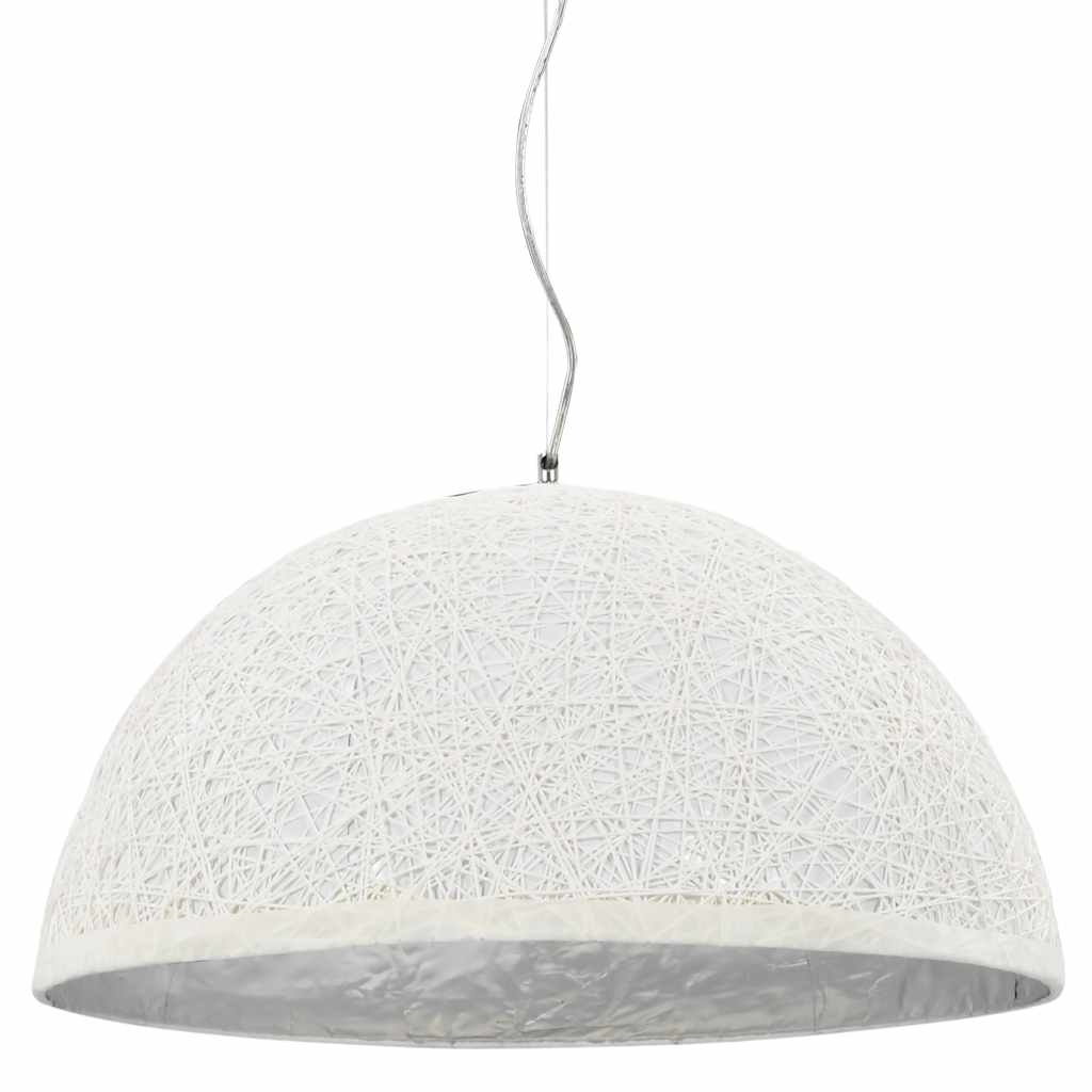 Vidaxl Hanging Lampe E27 Ø50 cm Weiß und Silber