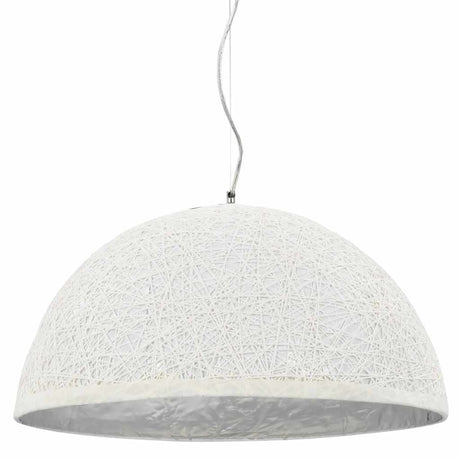 Vidaxl Hanging Lampe E27 Ø50 cm Weiß und Silber