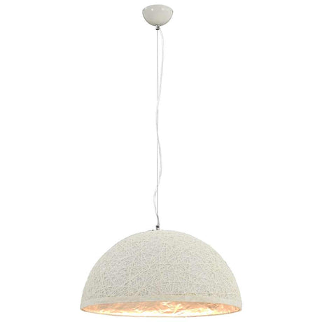Vidaxl Hanging Lampe E27 Ø50 cm Weiß und Silber