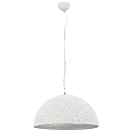 Vidaxl Hanging Lampe E27 Ø50 cm Weiß und Silber