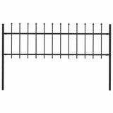 Vidaxl Gartenzaun mit Spears Top 1,8 m Stahlschwarz