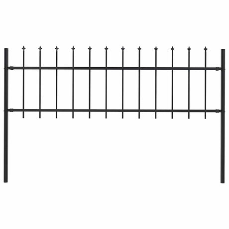 Vidaxl Gartenzaun mit Spears Top 1,8 m Stahlschwarz
