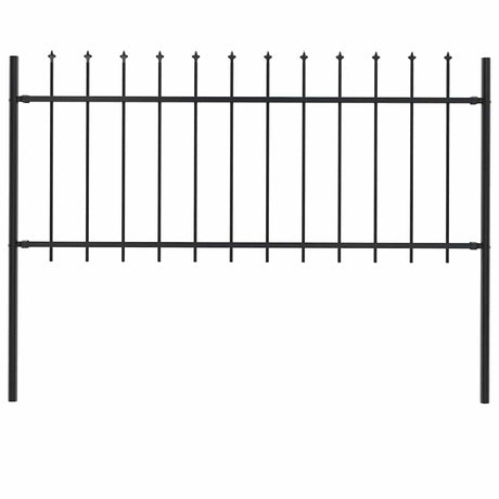 Vidaxl Gartenzaun mit Spears Top 1,8 m Stahlschwarz