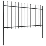 Vidaxl Gartenzaun mit Spears Top 1,8 m Stahlschwarz