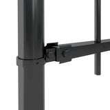 Vidaxl Garden Fence s Spears Top 1,8 M Steel Black