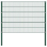 Vidaxl -Zauntafel mit Pfosten 1.7x1,2 m Eisengrün