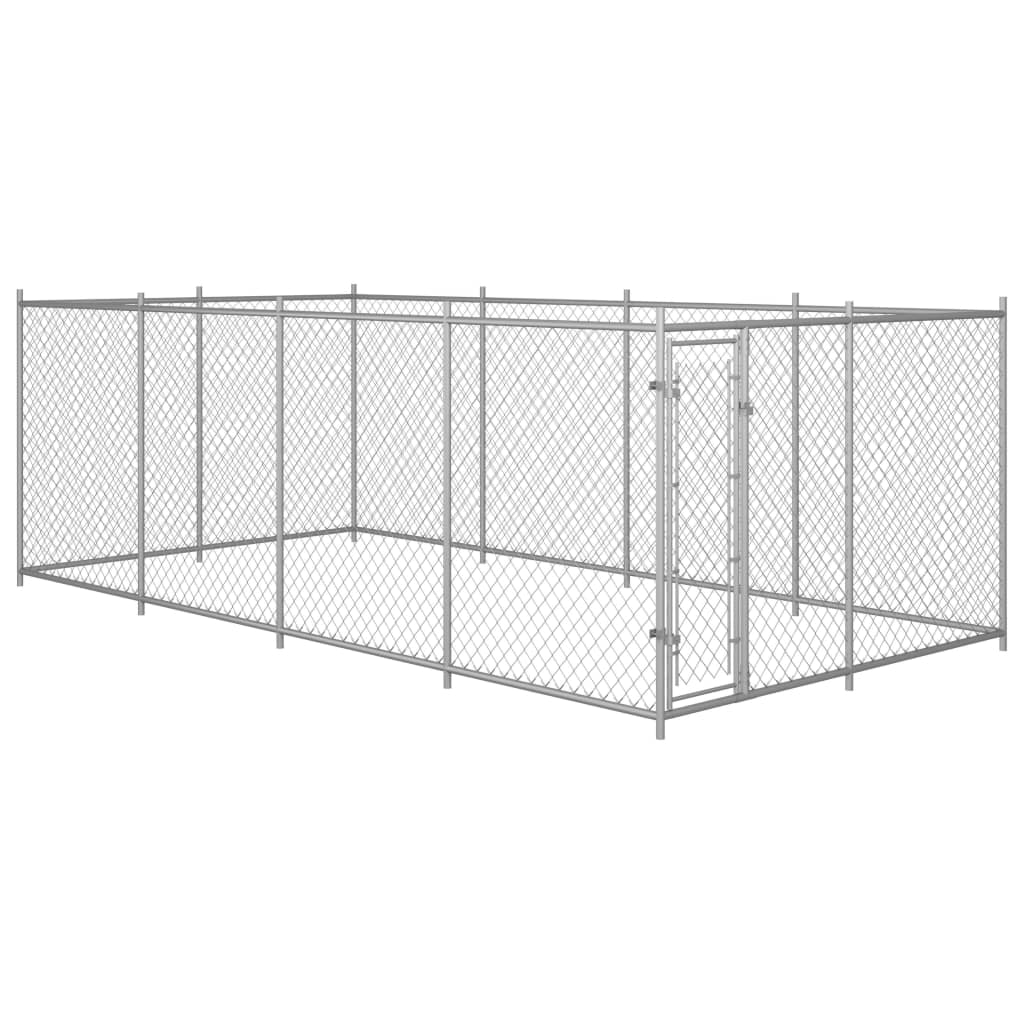 VidaXL dog kennel for outside 7.6x3.8x1.9 m