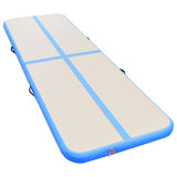 Mat de gymnastique Vidaxl avec pompe gonflable 300x100x10 cm PVC bleu