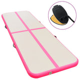Vidaxl Gymnastics Matte mit Pumpen aufblasbar 500x100x10 cm PVC Pink