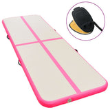 Vidaxl Gymnastics Matte mit Pumpen aufblasbar 600x100x10 cm PVC Pink
