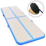 Vidaxl Gymnastics Matte mit Pumpenblasable 600x100x10 cm PVC Blau