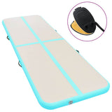 Vidaxl Gymnastics Matte mit Pumpen aufblasbar 800x100x10 cm PVC Grün