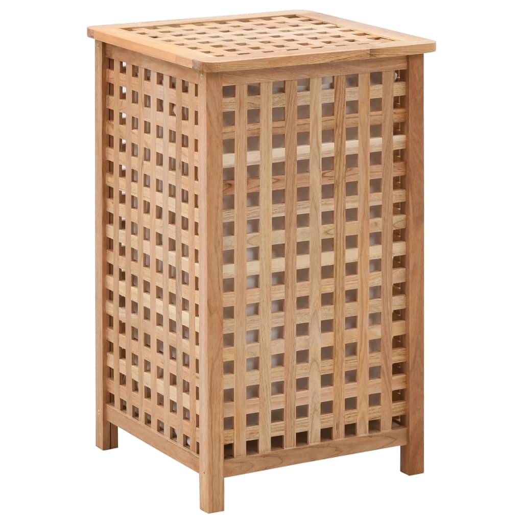 Vidaxl Laundry Basket 39x39x65 cm Legno di noce solido