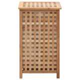 Cesta de lavandería Vidaxl 39x39x65 cm de madera de nogal sólida