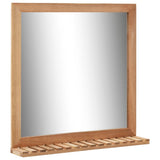 Miroir de salle de bain Vidaxl 60x12x62 Walnut massif bois