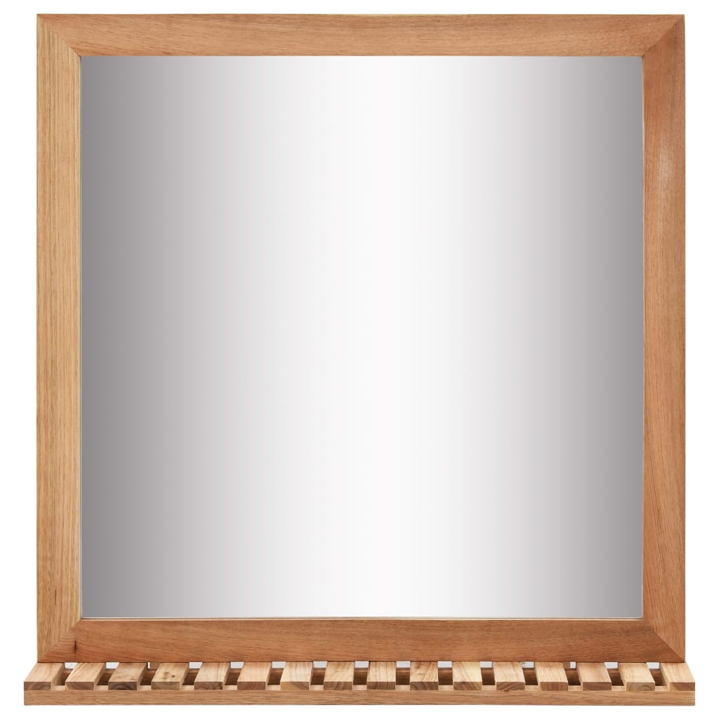 Miroir de salle de bain Vidaxl 60x12x62 Walnut massif bois