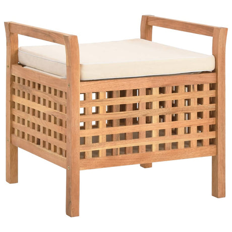 Vidaxl opbergbankje 49x48x49 cm massief walnotenhout