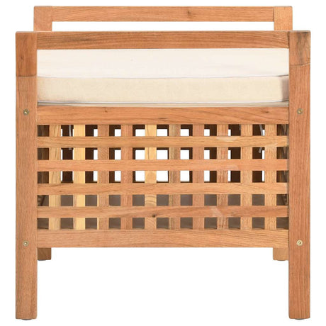 Vidaxl opbergbankje 49x48x49 cm massief walnotenhout