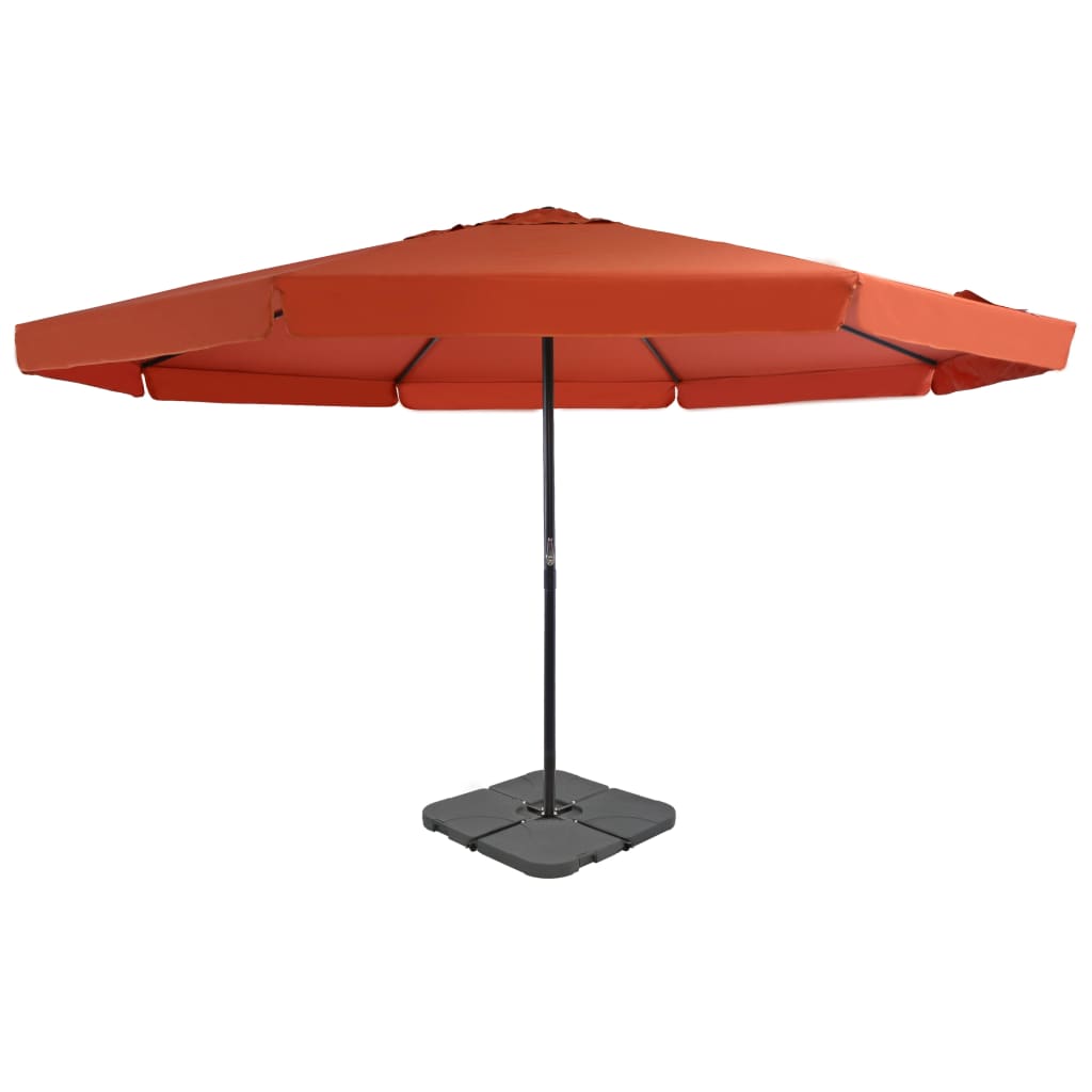 Vidaxl Parasol con terracotta di base portatile luminosa