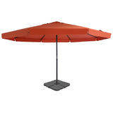 VidaXL parasol with portable base terracotta bright