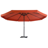 Vidaxl Parasol con terracotta di base portatile luminosa