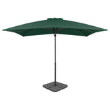 Vidaxl Parasol con base portatile verde