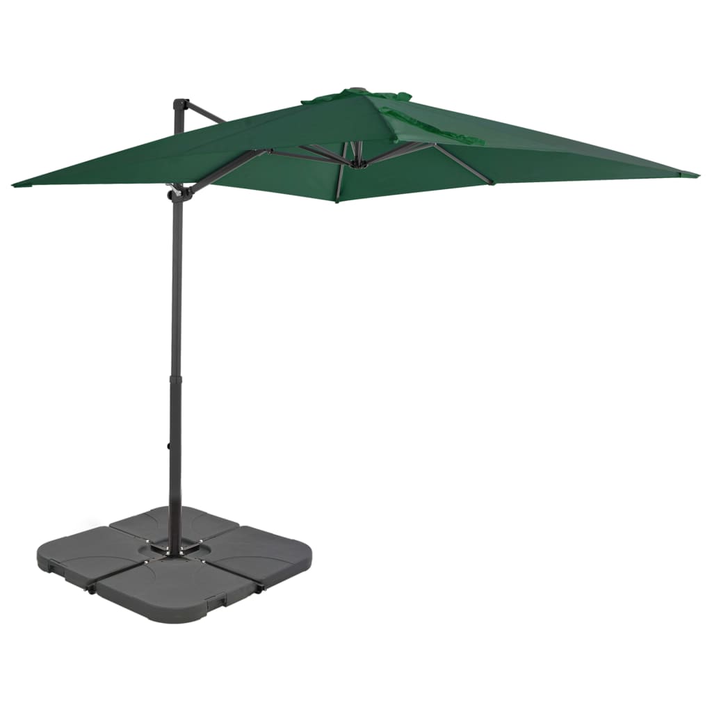 Vidaxl Parasol con base portatile verde