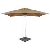 VidaXL Parasol met draagbare voet taupe