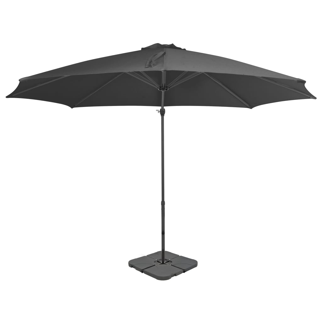 VidaXL Parasol met draagbare voet antracietkleurig