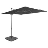 VidaXL Parasol met draagbare voet antracietkleurig