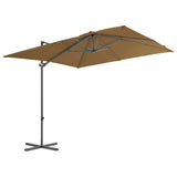 Vidaxl Parasol with portable base Taupe