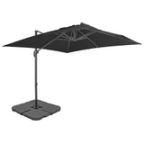 VidaXL Parasol met draagbare voet antraciet