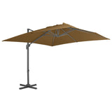 Vidaxl Parasol with portable base Taupe