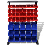 Vidaxl Garage Storage Rack (modrá a červená)