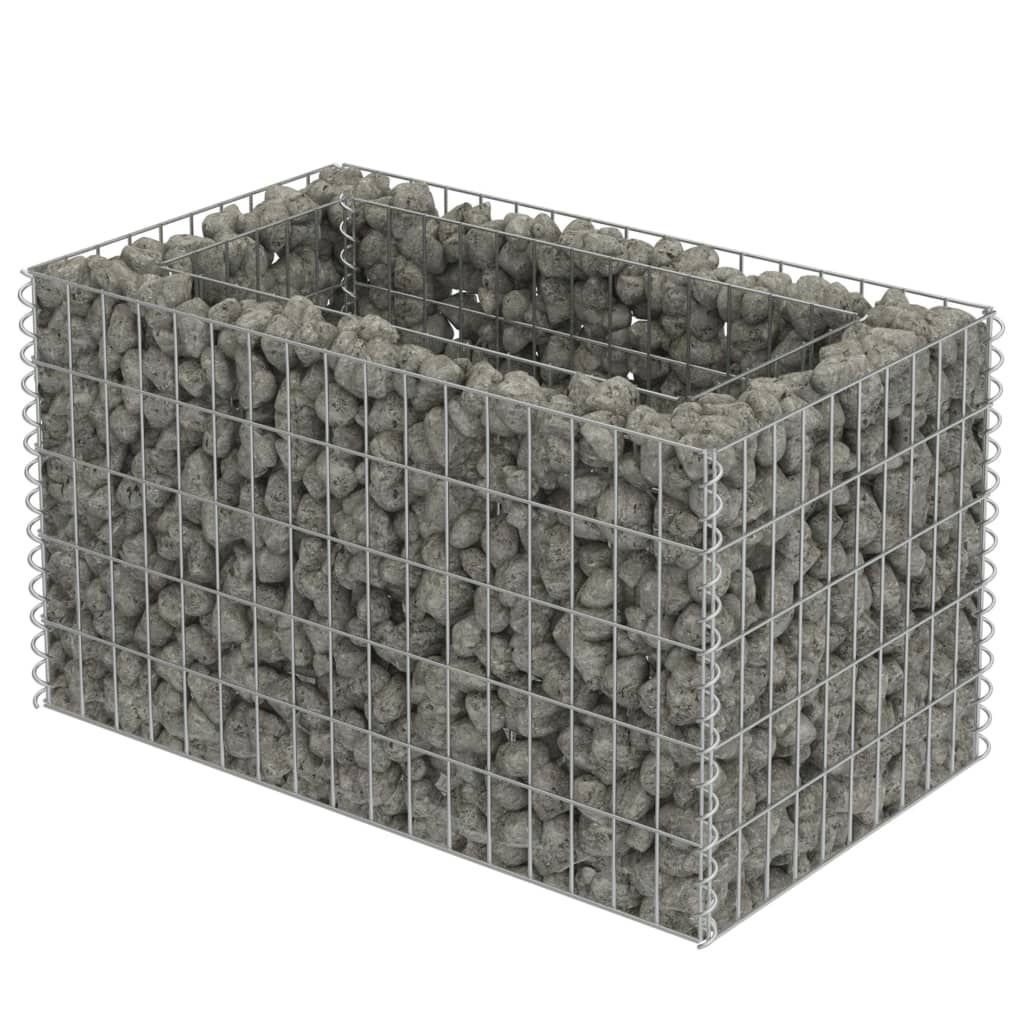 VIDAXL GABION PLANUNGSBOGKEHME 90x50x50 cm verzinkter Stahl erhöht