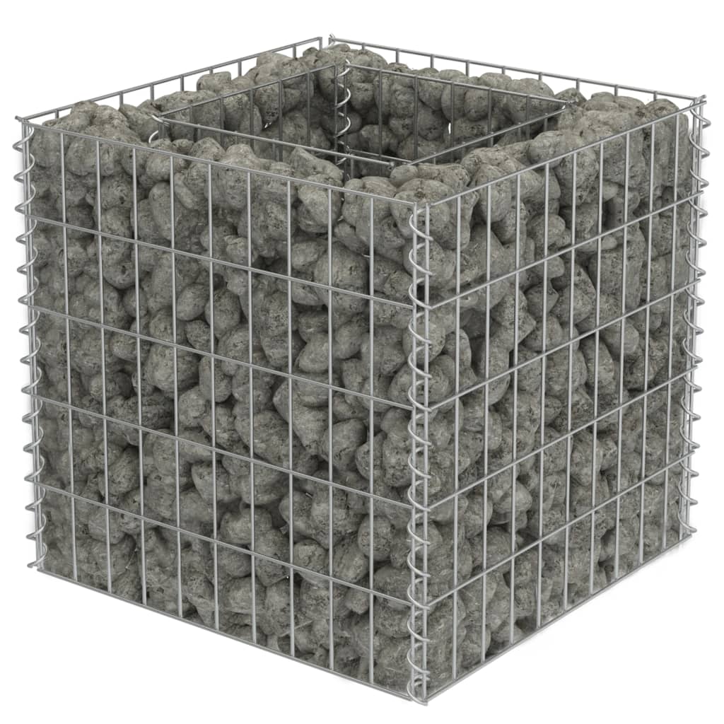 Plavnostní zasedač Vidaxl Gabion zvedla 50x50x50 cm galvanizovaná ocel