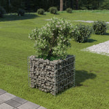 VidaXL Gabion Planter raised 50x50x50 cm galvanized steel