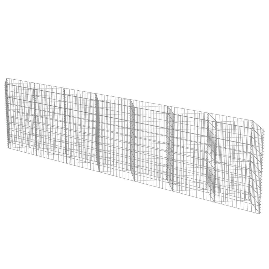 Vidaxl Gabion Basket 450x30x100 cm galvanisert stål