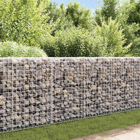 Vidaxl Schanskorf Wand mit Deckel 200x20x85 cm verzinkter Stahl