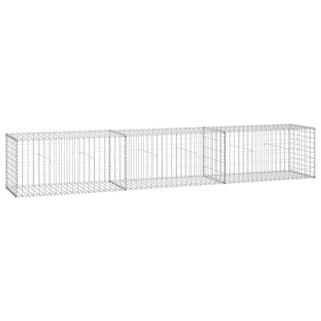 Vidaxl Schanskorf Wand mit Deckel 300x50x50 cm verzinkter Stahl