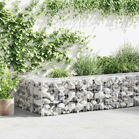 Vidaxl Schanskorf Wand mit Deckel 300x50x50 cm verzinkter Stahl