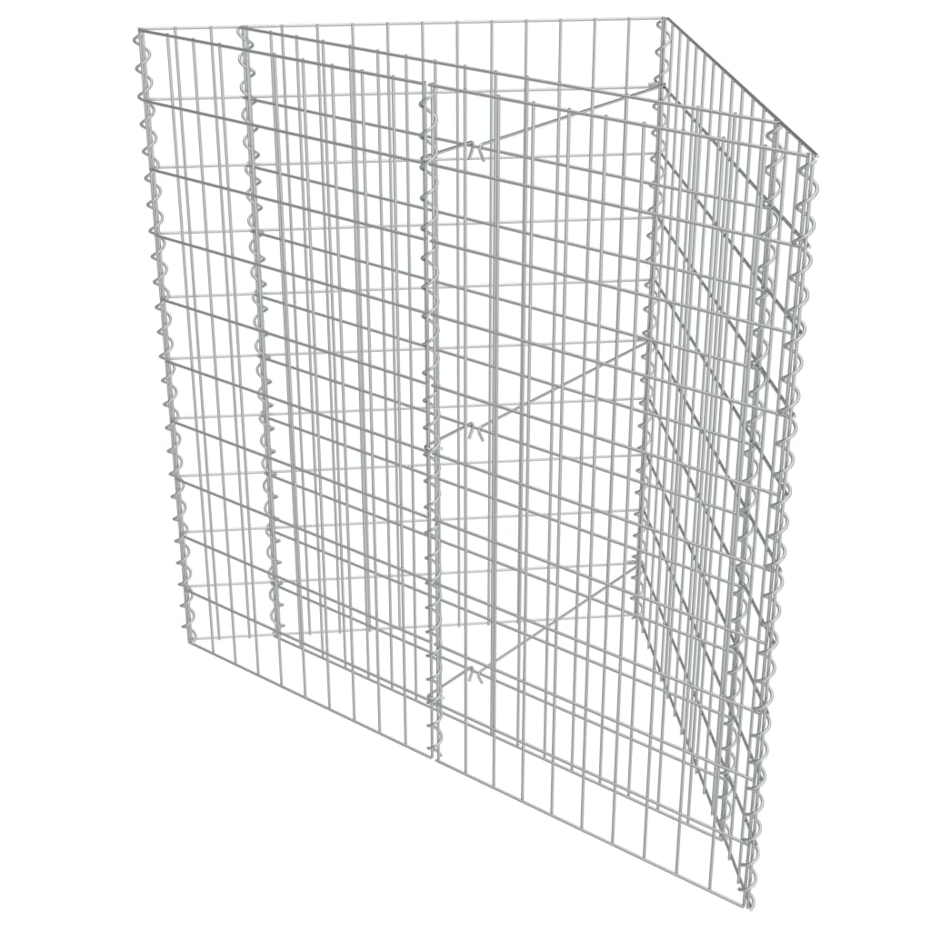 Vidaxl Gabion Planilnik je dvignil 75x75x50 cm pocinkano jeklo