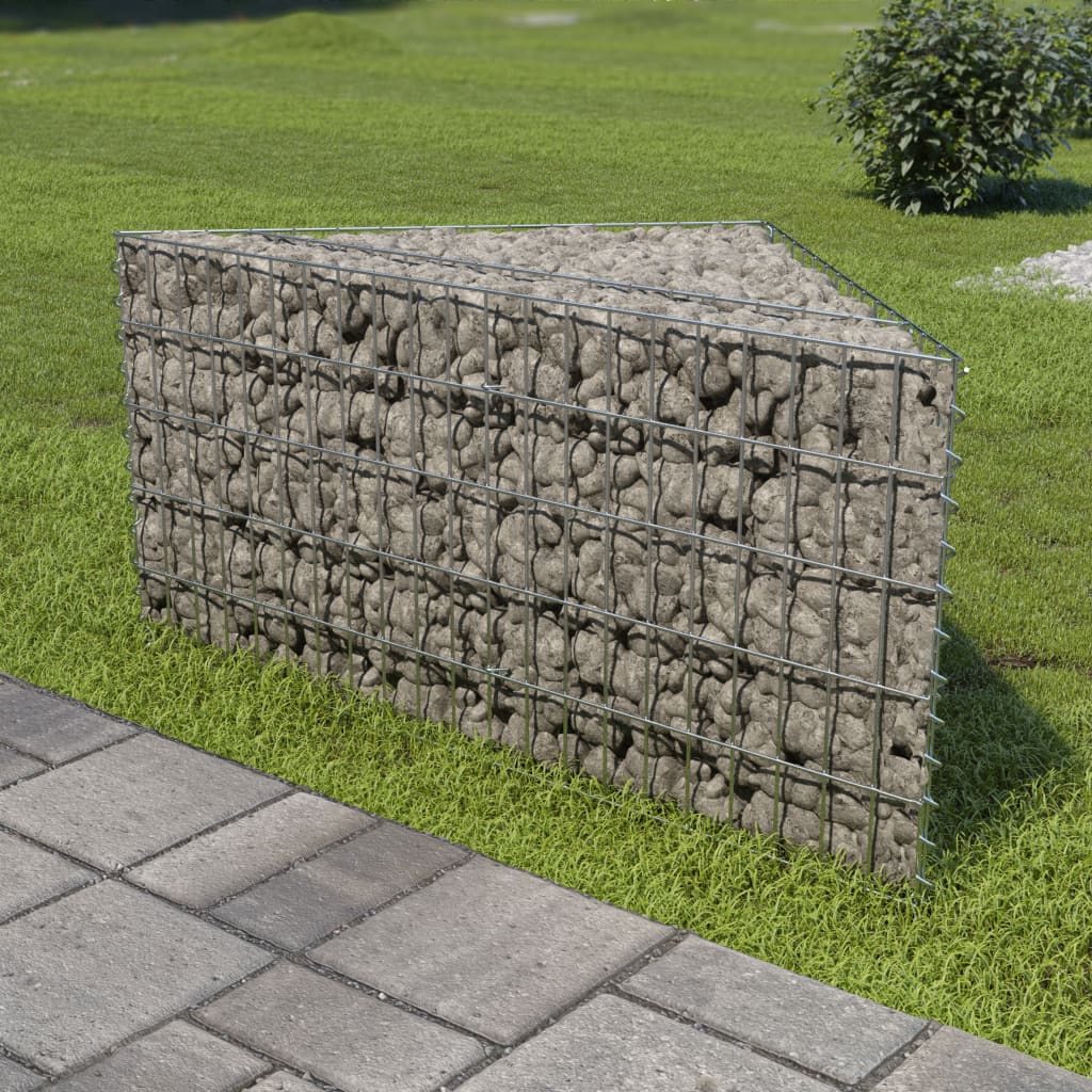 Plaopanice Vidaxl Gabion zvedla 75x75x50 cm galvanizovaná ocel