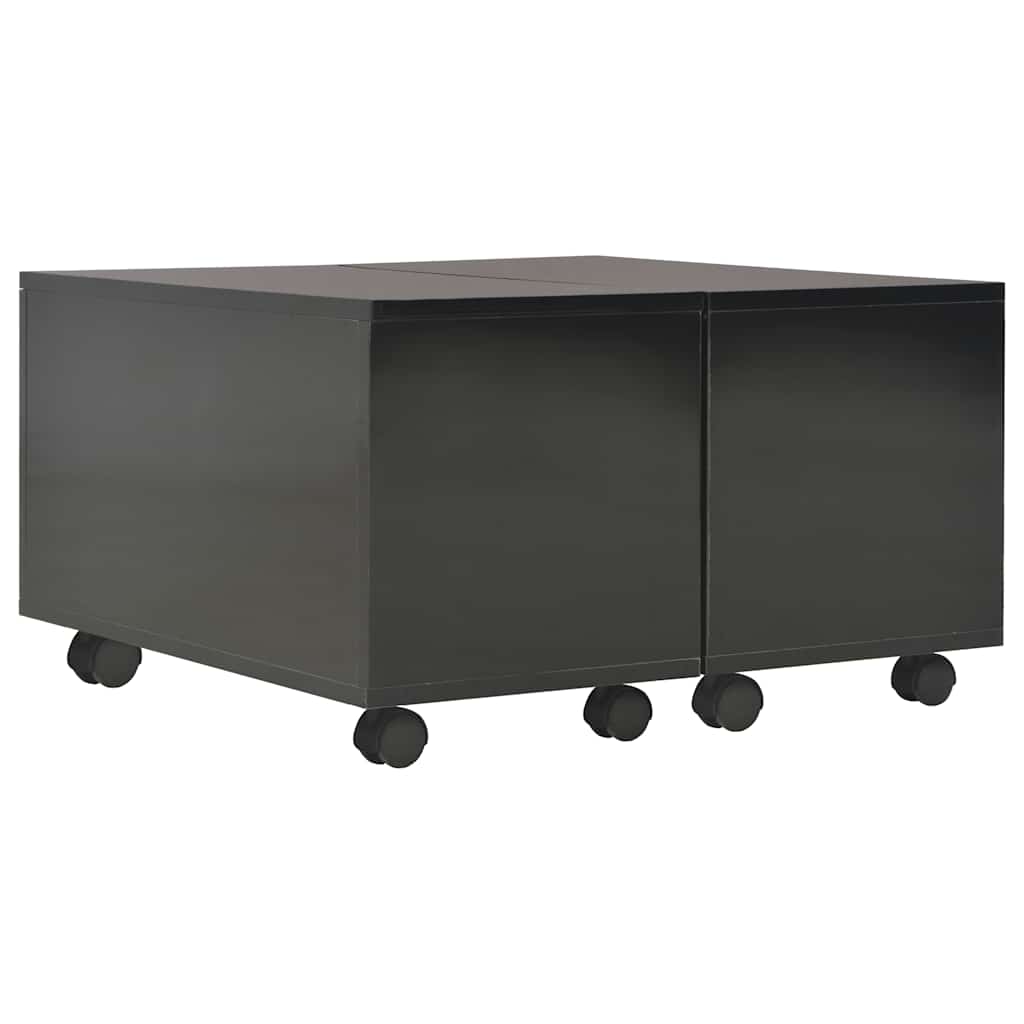 Vidaxl salontafel 60x60x35 cm bewerkt hout hoogglans zwart