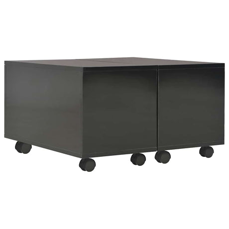 Vidaxl salontafel 60x60x35 cm bewerkt hout hoogglans zwart