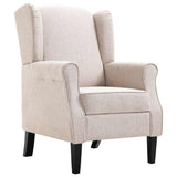 Vidaxl fauteuil stof beige