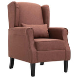 Vidaxl fauteuil stof bruin