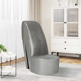 Vidaxl hakstoel kunstleer zilverkleurig