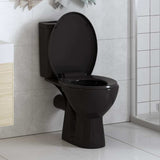 Vidaxl Toilettensitz Soft-Close-Close mit Schnellverkaufsdesign Schwarz