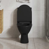 Vidaxl Toilettensitz Soft-Close-Close mit Schnellverkaufsdesign Schwarz